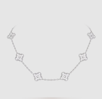 [¡®Twinkle jewelry¡¯]CLOVER 10 MOTIFS FULL DIAMOND NECKLACE