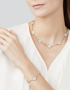 [¡®Twinkle jewelry¡¯]CLOVER 10 MOTIFS FULL DIAMOND NECKLACE
