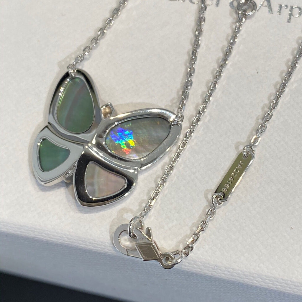 ¡®Twinkle jewelry¡¯LARGE BUTTERFLY SILVER PENDANT DIAMOND NECKLACE