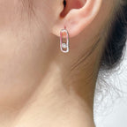 [Twinkle jewelrys]MOVE UNO SMALL 1 DIAMOND EARRINGS