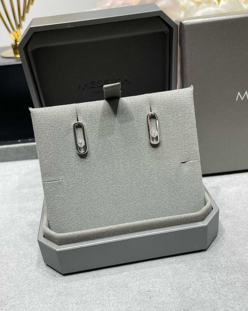 [Twinkle jewelrys]MOVE UNO SMALL 1 DIAMOND EARRINGS