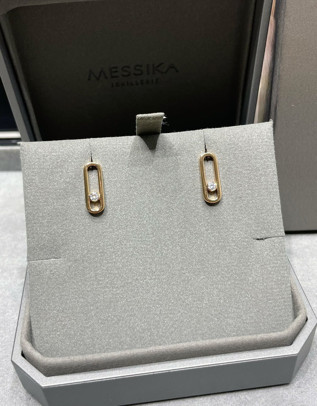 [Twinkle jewelrys]MOVE UNO SMALL 1 DIAMOND EARRINGS