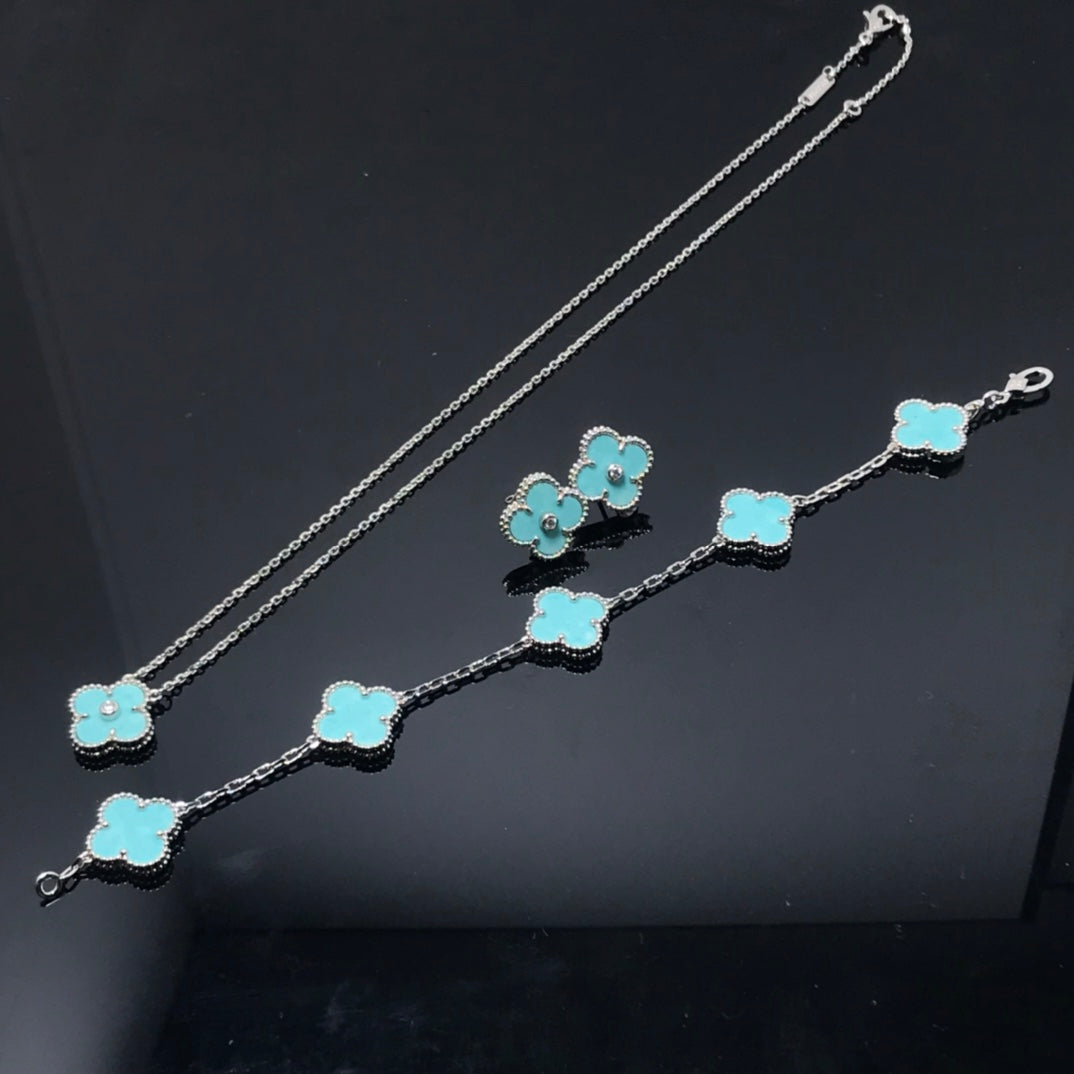 ¡®Twinkle jewelry¡¯CLOVER 1 DIAMOND BLUE SKY SILVER EARRINGS
