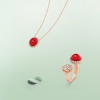 ¡®Twinkle jewelry¡¯PERLEE COULEURS DIAMOND ROSE GOLD BETWEEN THE FINGER RING