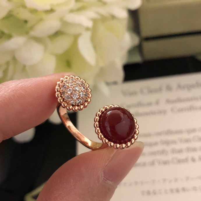 ¡®Twinkle jewelry¡¯PERLEE COULEURS DIAMOND ROSE GOLD BETWEEN THE FINGER RING