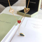 ¡®Twinkle jewelry¡¯LUCKY SPRING 4 MOTIFS ROSE GOLD NECKLACE