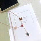 ¡®Twinkle jewelry¡¯LUCKY SPRING 4 MOTIFS ROSE GOLD NECKLACE