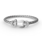 ¡®Twinkle jewelry¡¯FORCE LARGE HORSESHOE HALF DIAMOND BRACELET SILVER