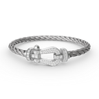 ¡®Twinkle jewelry¡¯FORCE LARGE HORSESHOE FULL DIAMOND BRACELET SILVER