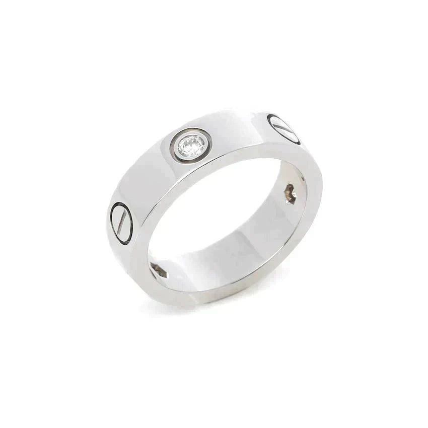 ¡®Twinkle jewelry¡¯LOVE RING 5.5MM 3 DIAMONDS SILVER