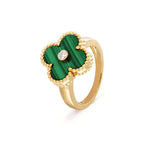 ¡®Twinkle jewelry¡¯CLOVER MALACHITE RING GOLD DIAMOND