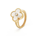 ¡®Twinkle jewelry¡¯CLOVER PINK MOP RING GOLD DIAMOND